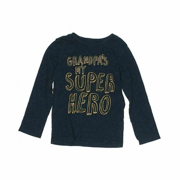 The Children's Place Boys Long Sleeve T-Shirt Size 5T "Grandpa's My Super hero"
